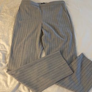 Ann Taylor grey full length side zip pant high raise size 8